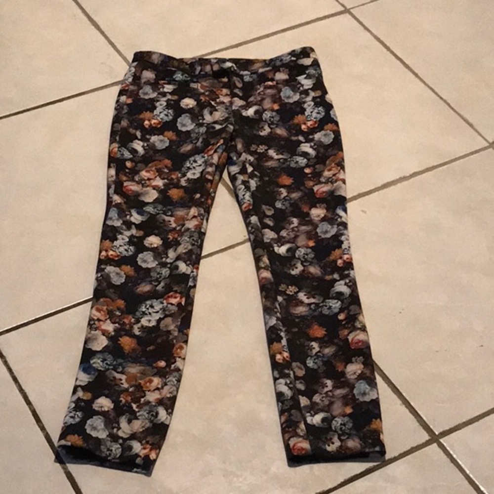 Zara Floral Stretch skinny pants/leggings